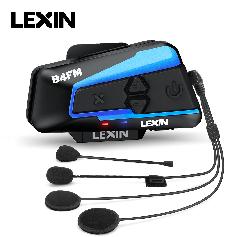 Universal Motorcycle Helmet Intercom Headset - Гарнитура Lexin B4FM-X для мотоциклетного шлема