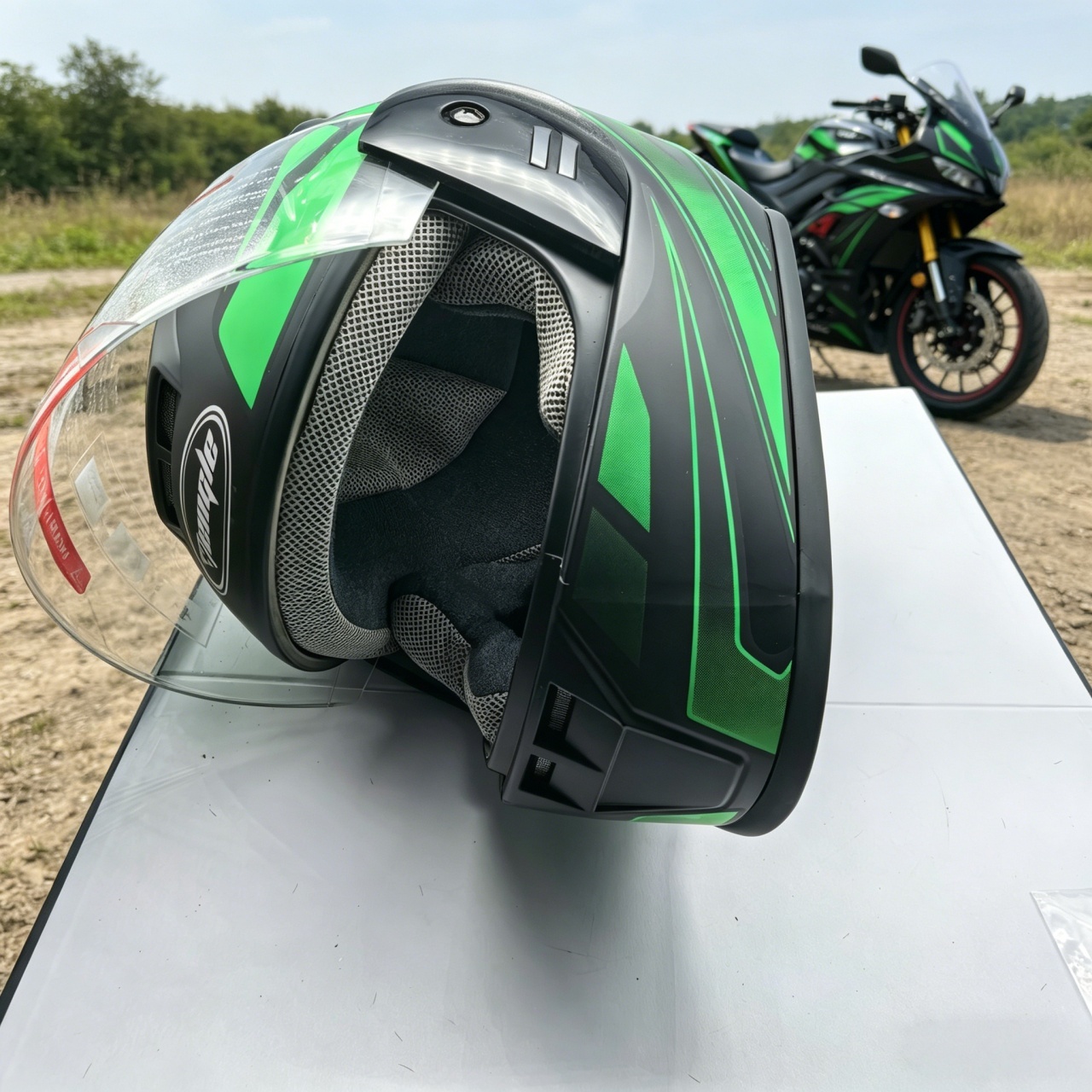 Dual Visor Motorcycle Racing Helmet - Мужской мотоциклетный шлем с полной защитой