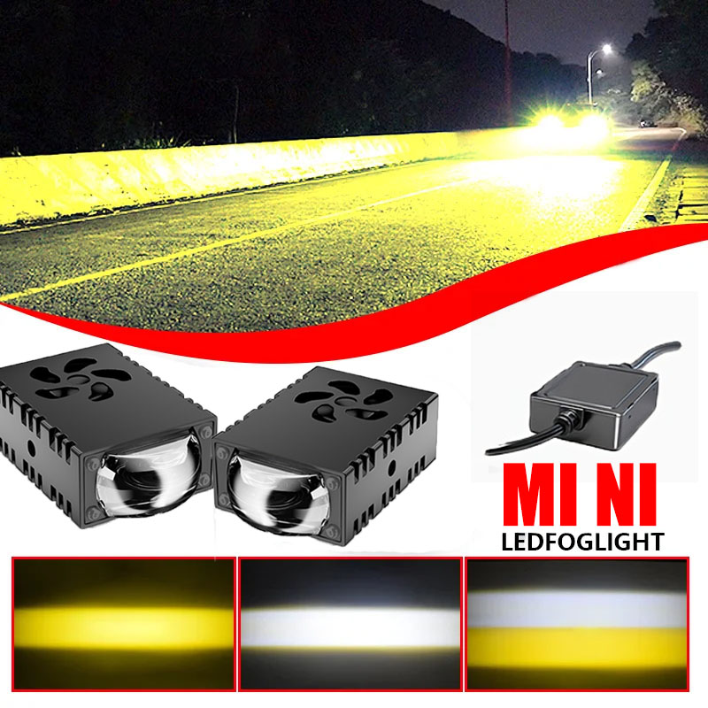 Universal Motorcycle Led Headlight Projector - 1/2 шт. Мини-светодиодная фара-прожектор, вспомогательная противотуманная