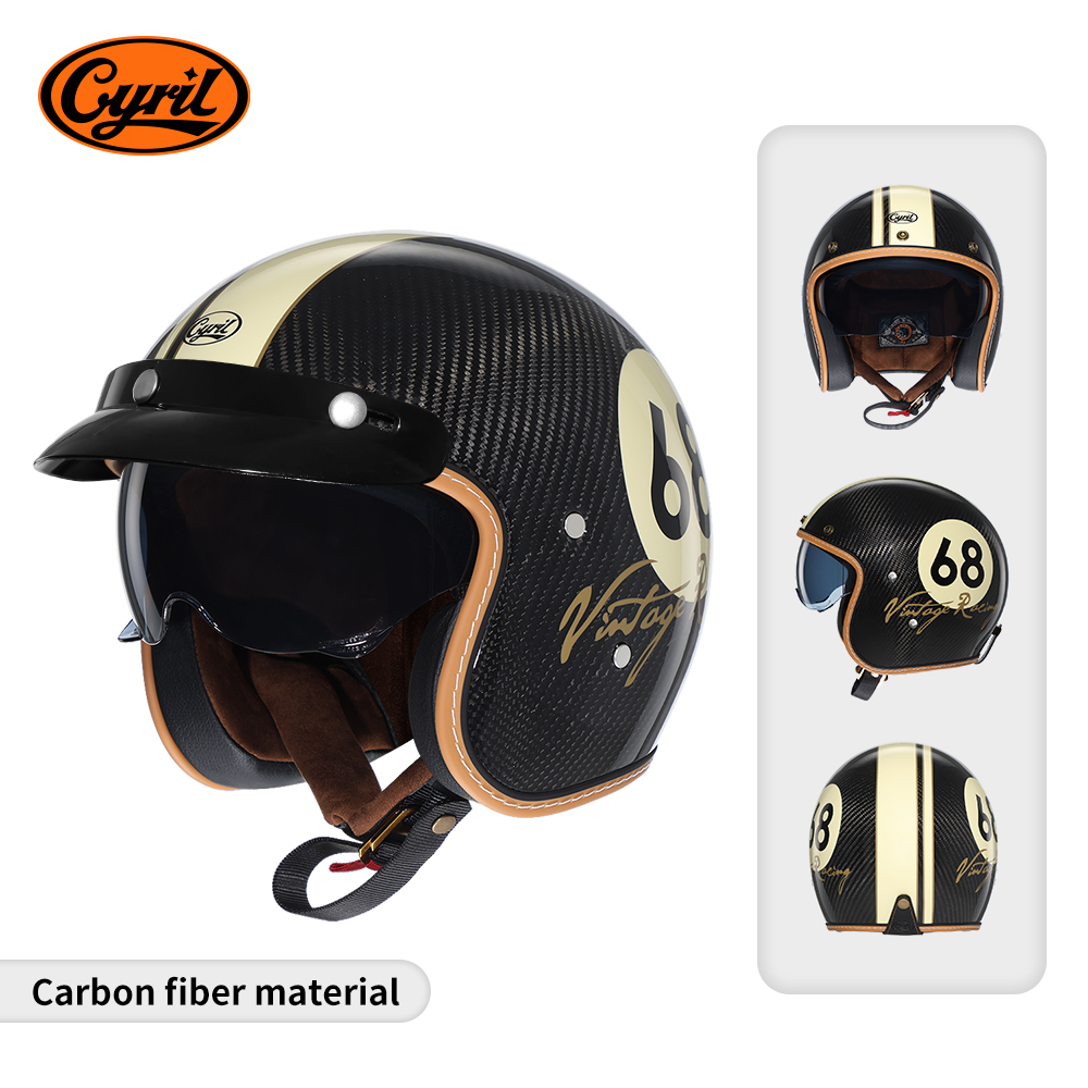 Carbon Fiber Lightweight Motorcycle Helmet - Легкие карбоновые мотошлемы открытого типа, полуоткрытые