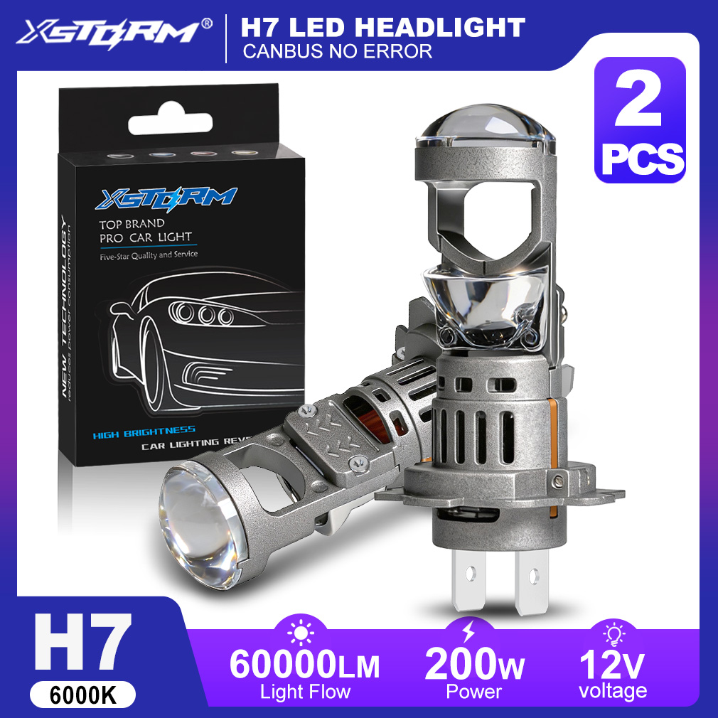 Universal Motorcycle Led Headlight Projector - Светодиодные линзованные фары XSTORM H7 Canbus