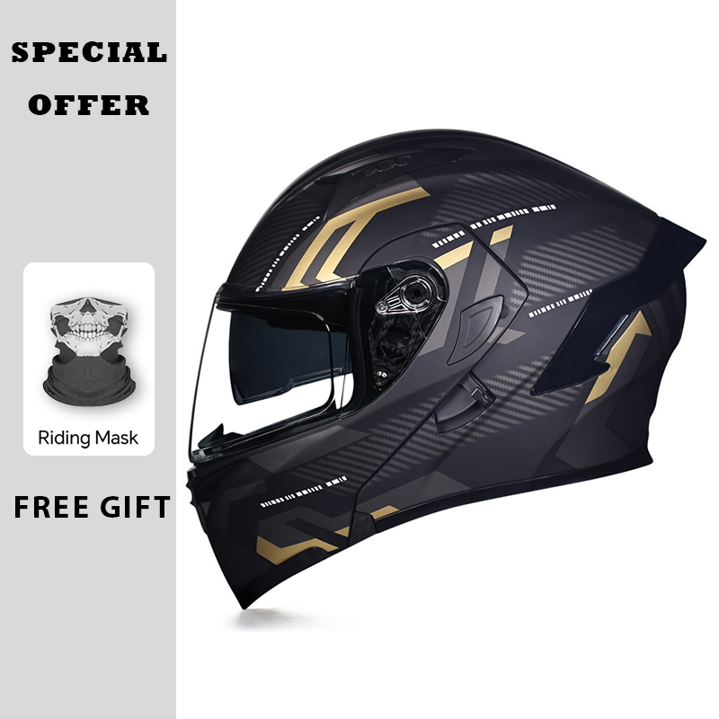 Dual Visor Motorcycle Racing Helmet - Одобренный DOT мотоциклетный откидной шлем с