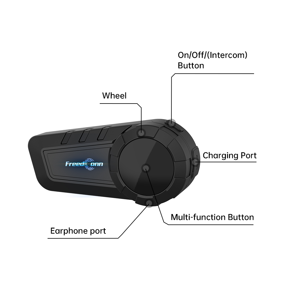 Motorcycle Helmets - Bluetooth-гарнитура FreedConn KY PRO для мотоциклетных