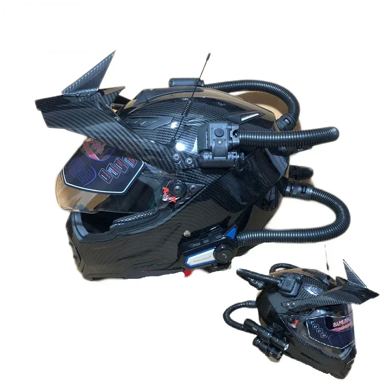 Full Face Motorcycle Helmet With Bluetooth - Ретро шлем мотоциклетные внедорожные раллийные шлемы