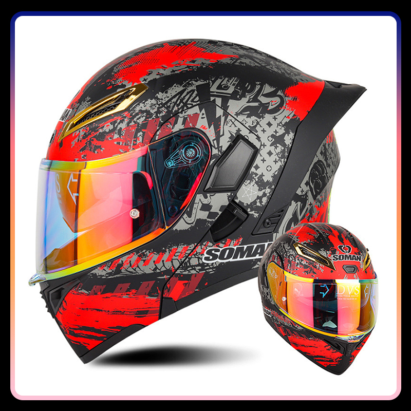 Универсальные откидные мотоцик – обзор и цена Dual Visor Motorcycle Racing Helmet