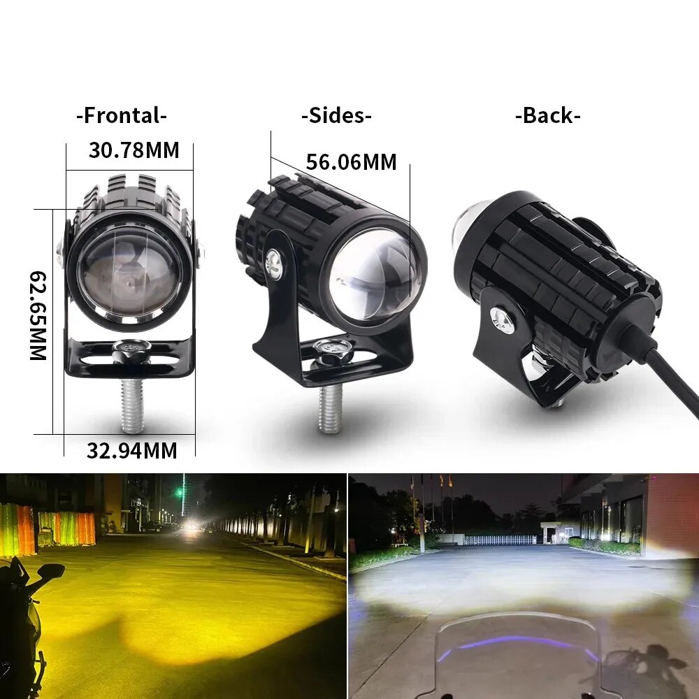 1/2 шт. универсальная светодио – обзор и цена Universal Motorcycle Led Headlight Projector