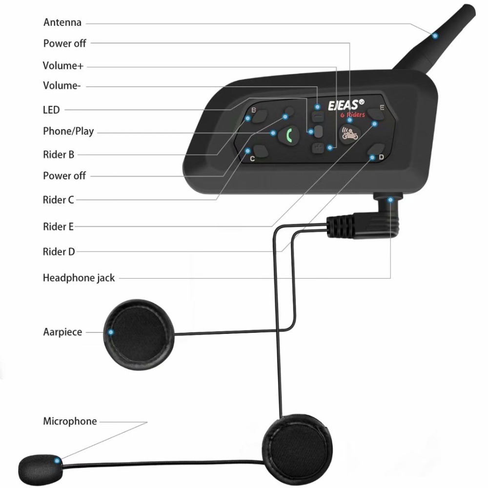 Аксессуары для наушников с мик – обзор и цена Universal Motorcycle Helmet Intercom Headset