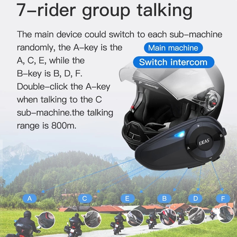 EJEAS Q7 Гарнитура для мотоцик – обзор и цена Universal Motorcycle Helmet Intercom Headset