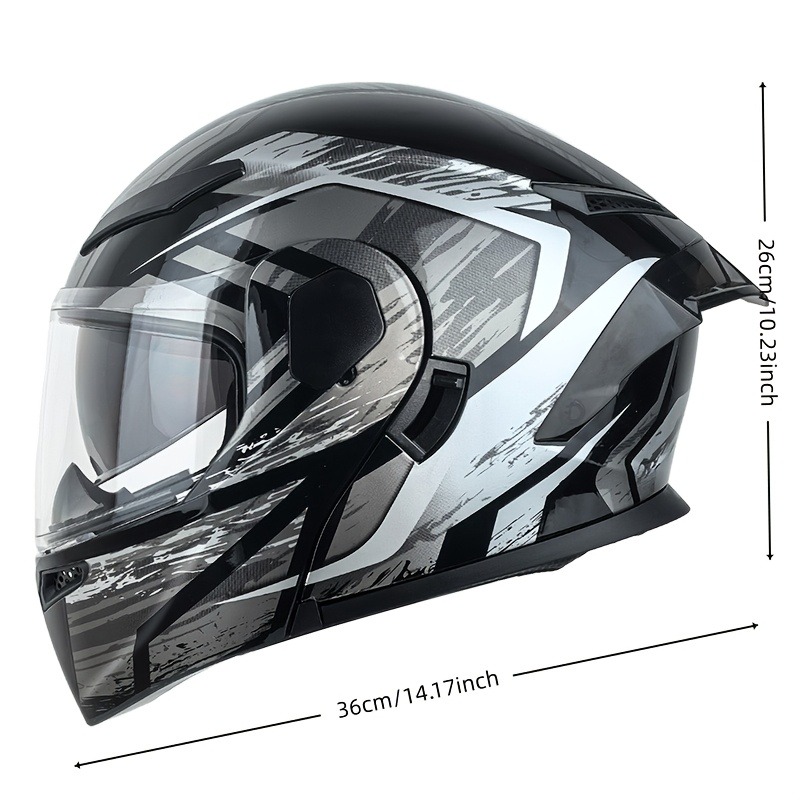 Мотоциклетный шлем с двойным в – обзор и цена Modular Flip Up Motorcycle Helmet Dot Approved