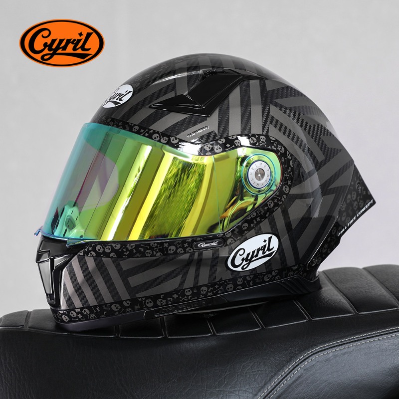 Мотошлем CYRIL из карбонового  – обзор и цена Carbon Fiber Lightweight Motorcycle Helmet