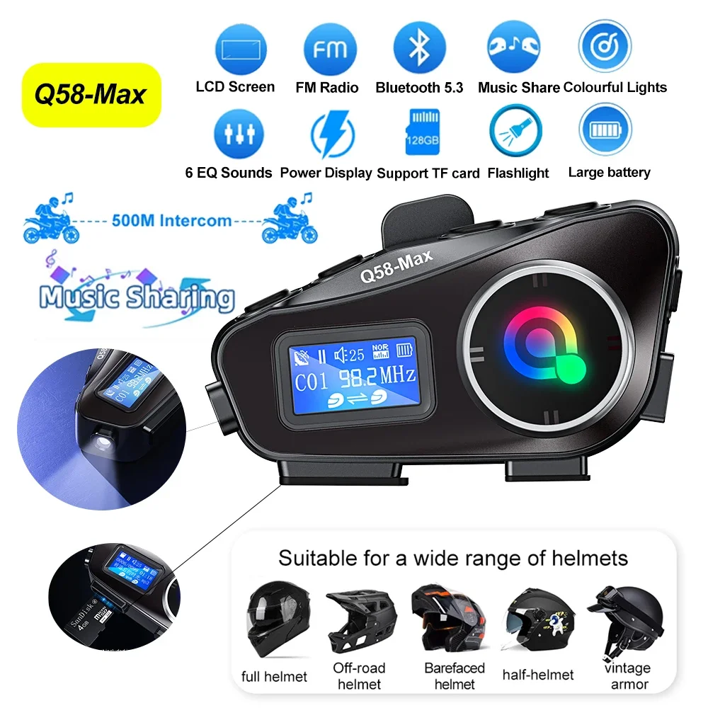 Гарнитура для мотоциклетного ш – обзор и цена Universal Motorcycle Helmet Intercom Headset