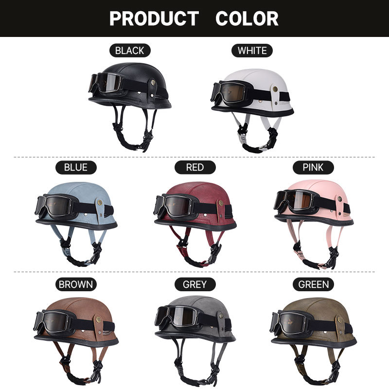 Немецкий полувинтажный шлем, к – обзор и цена Vintage Open Face Retro Helmet