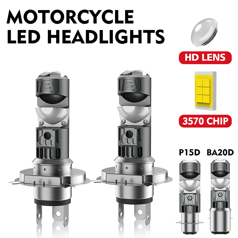 1x светодиодная лампа H4 с дво – обзор и цена Universal Motorcycle Led Headlight Projector
