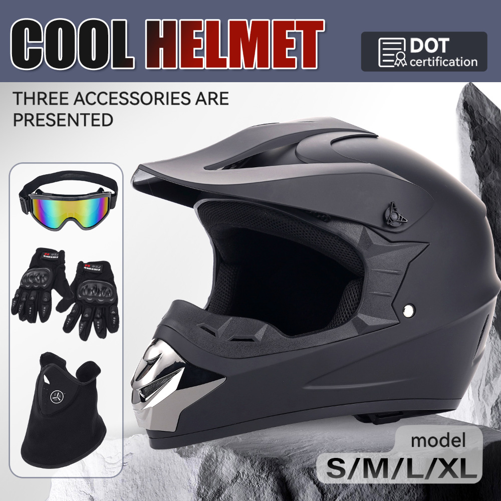 Мотошлем для бездорожья, компл – обзор и цена Off Road Motocross Helmet Goggles Set