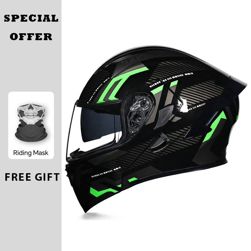 Одобренный DOT мотоциклетный о – обзор и цена Dual Visor Motorcycle Racing Helmet