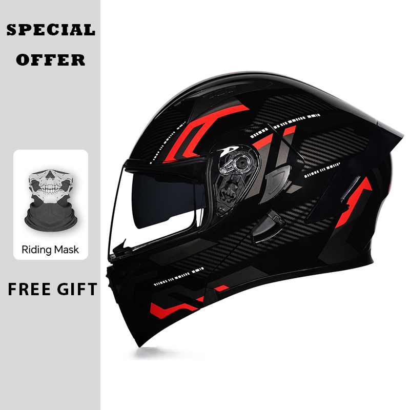 Одобренный DOT мотоциклетный о – обзор и цена Dual Visor Motorcycle Racing Helmet