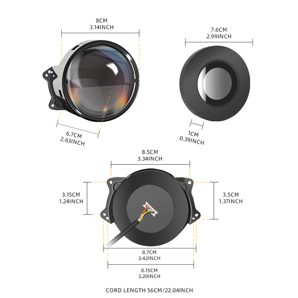 2 шт., светодиодные фонари с д – обзор и цена Universal Motorcycle Led Headlight Projector