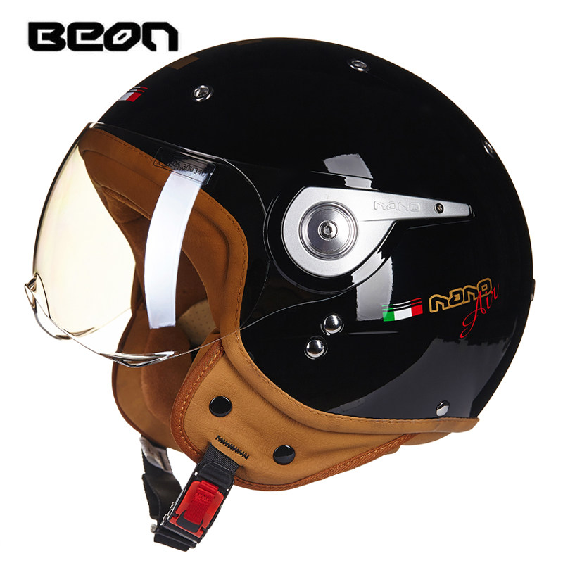 BEON B-110 Мотоциклетный шлем  – обзор и цена Vintage Open Face Retro Helmet