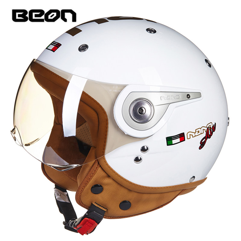 BEON B-110 Мотоциклетный шлем  – обзор и цена Vintage Open Face Retro Helmet