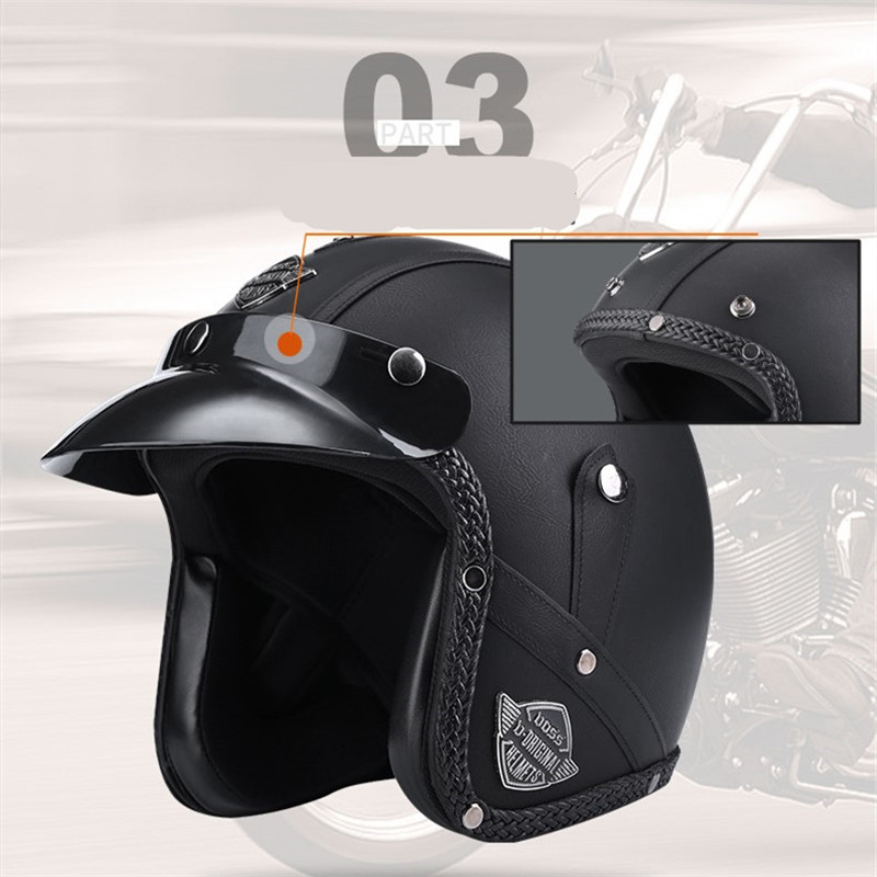 Шлем с открытым лицом для мужч – обзор и цена Vintage Open Face Retro Helmet