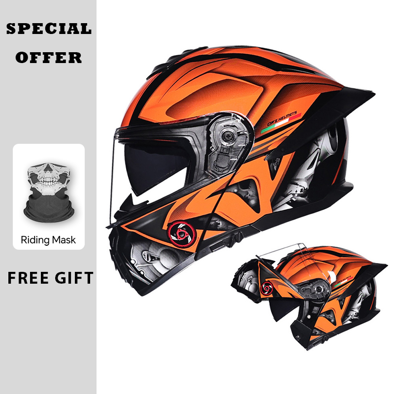 Мотоциклетный откидной шлем с  – обзор и цена Dual Visor Motorcycle Racing Helmet