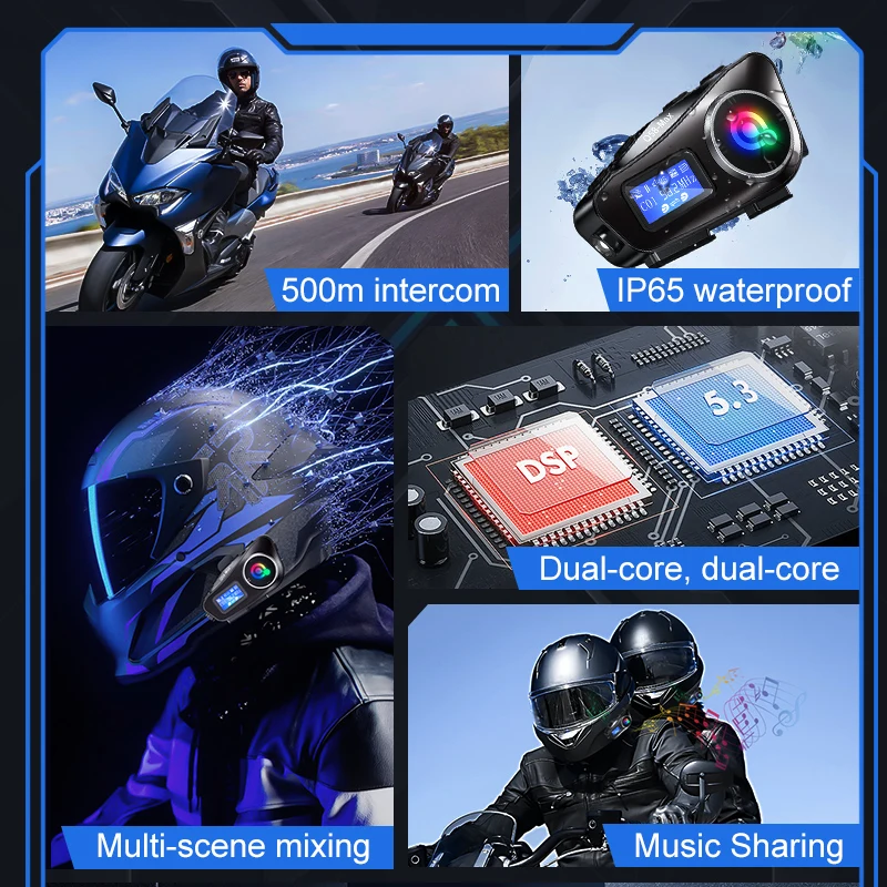 Беспроводная Bluetooth-гарниту – обзор и цена Universal Motorcycle Helmet Intercom Headset