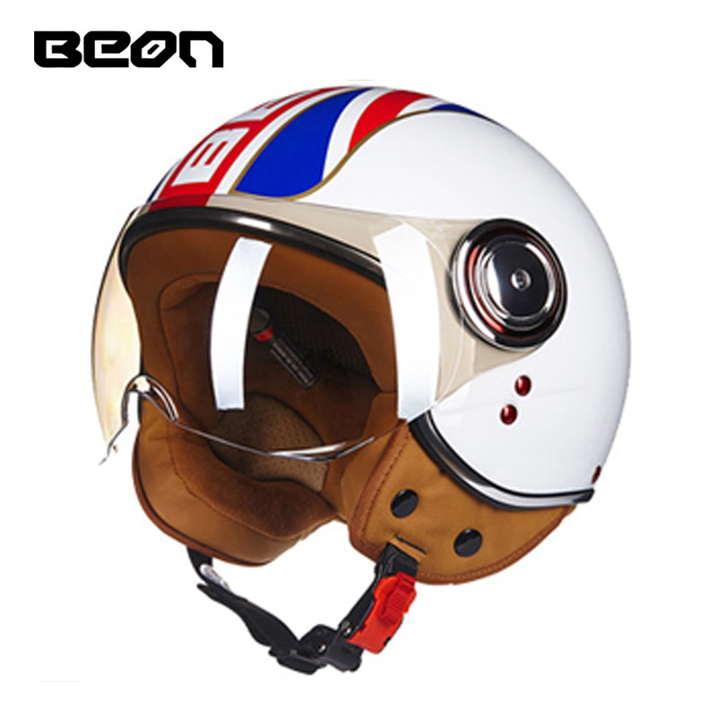 Мотошлем открытого типа BEON 1 – обзор и цена Vintage Open Face Retro Helmet