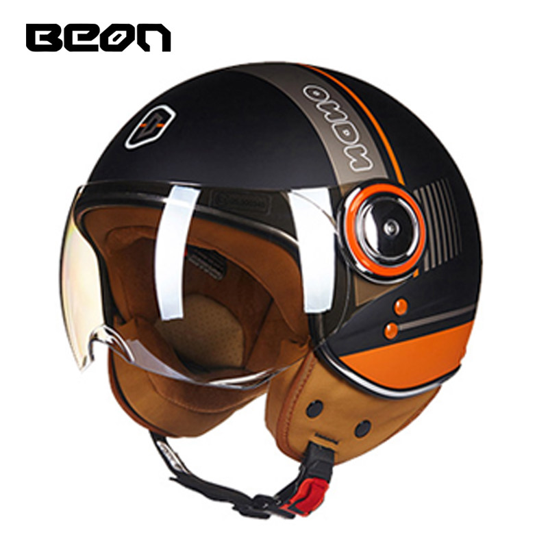 Мотошлем открытого типа BEON 1 – обзор и цена Vintage Open Face Retro Helmet